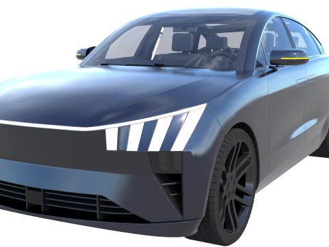 EV SUV black 3D Model