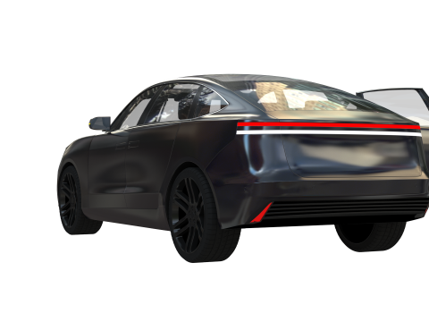 EV SUV black Modelo 3D