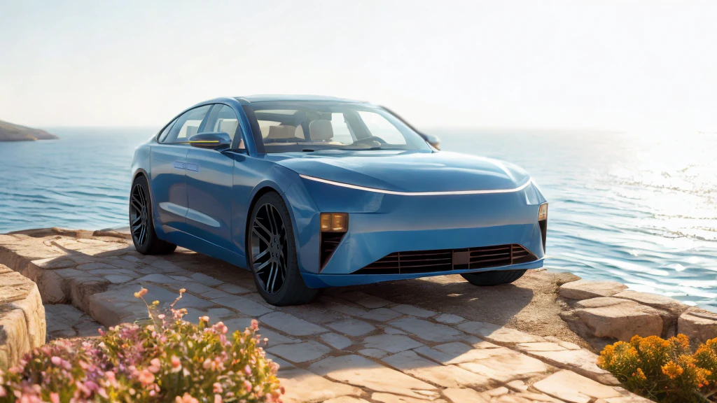 Electric Sedan Blue 3D Model .c4d .max .obj .3ds .fbx .stl .blend 