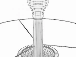 table lamp with lampshade 3D Model