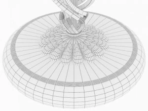 table lamp with lampshade 3D Model