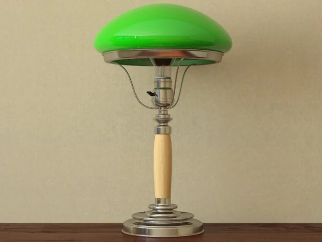 table lamp with bowl shade 3D Model .c4d .max .obj .3ds .fbx .stl .blend 