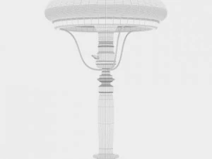 table lamp with bowl shade 3D Model
