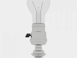 table lamp with bowl shade 3D Model