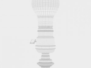 table lamp with bowl shade Modelo 3D