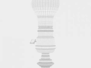 table lamp with bowl shade 3D Model