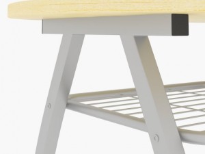 dining table and stools Modello 3D