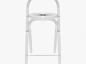 dining table and stools Modello 3D