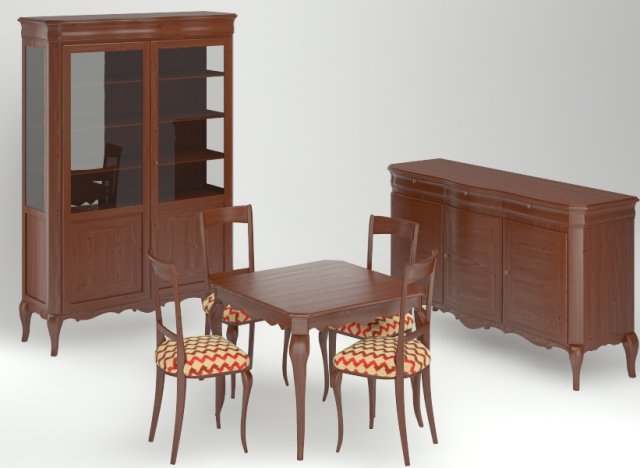 dining room furniture set 3Dモデル .c4d .max .obj .3ds .fbx .stl .blend 
