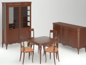 भोजन कक्ष फर्नीचर सेट 3D मॉडल