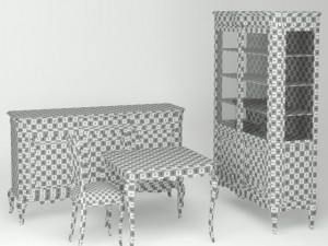 dining room furniture set 3Dモデル