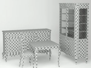 dining room furniture set 3D Model