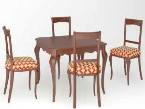 table and chairs 3D मॉडल
