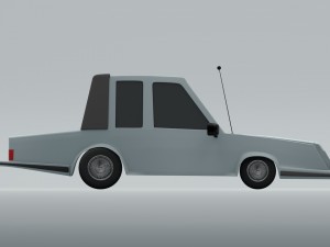 low poly fortnite car 3D Model