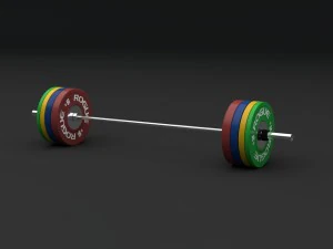 olympic weightlifting barbell crossfit 3D Model