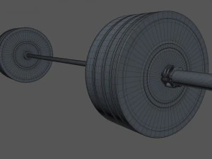 olympic weightlifting barbell crossfit 3D Model
