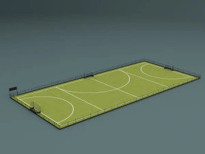 फ़ील्ड हॉकी प्रशिक्षण पिच 3D मॉडल