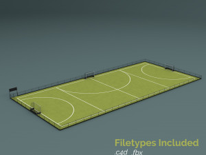 field hockey training pitch 3D मॉडल