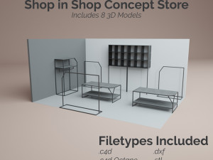 shop in shop store Modelo 3D