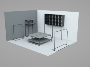 shop in shop store 3D मॉडल