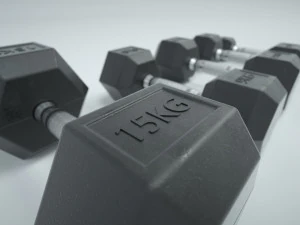 dumbbell set and rack 3D Model