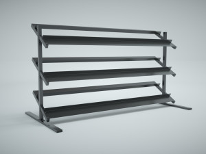 dumbbell set and rack 3D Модель