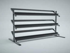 dumbbell set and rack 3D Model