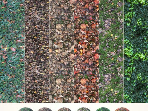 6 원활한 잎 소재 질감 질감 CG 텍스쳐