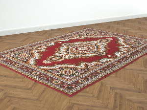 4 persian rugs Model 3D