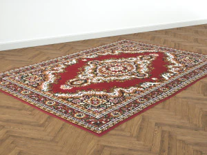 4 persian rugs 3D Model