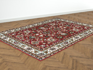 4 persian rugs Model 3D
