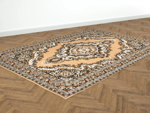 4 persian rugs 3D Model