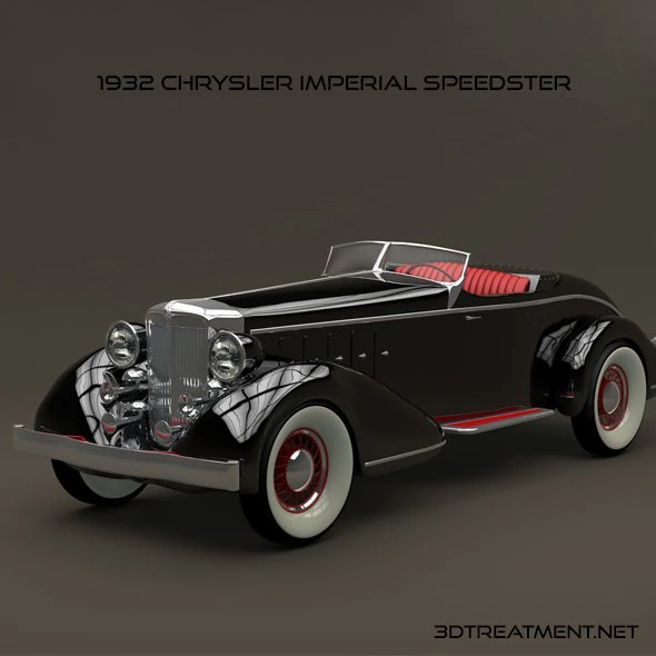 1932 chrysler imperial speedster 3D Model .c4d .max .obj .3ds .fbx .stl .blend 