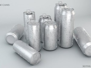 beverage cans in 3 sizes 3D मॉडल