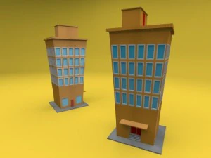 low poly city pack 3D Model