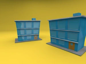low poly city pack 3D Model