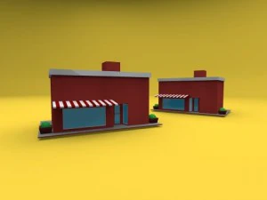 low poly city pack 3D Model