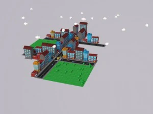 low poly city pack 3D Model