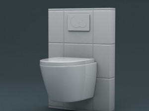 hanging toilet 3D मॉडल