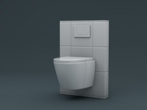 hanging toilet 3D Model