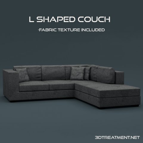 l shaped couch 3D मॉडल .c4d .max .obj .3ds .fbx .stl .blend 