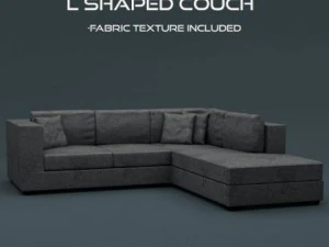 L字型ソファ 3Dモデル