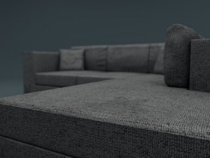 l shaped couch 3D मॉडल
