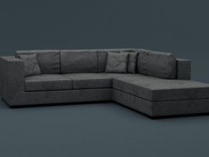 l shaped couch 3D मॉडल