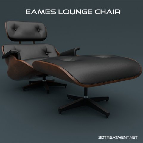 eames lounge chair 3Dモデル .c4d .max .obj .3ds .fbx .stl .blend 