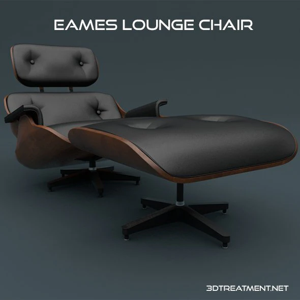 eames lounge chair 3D Model .c4d .max .obj .3ds .fbx .stl .blend 