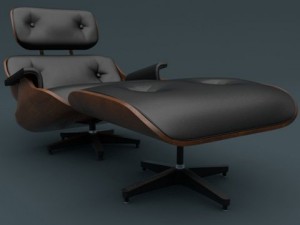 eames lounge chair 3D मॉडल