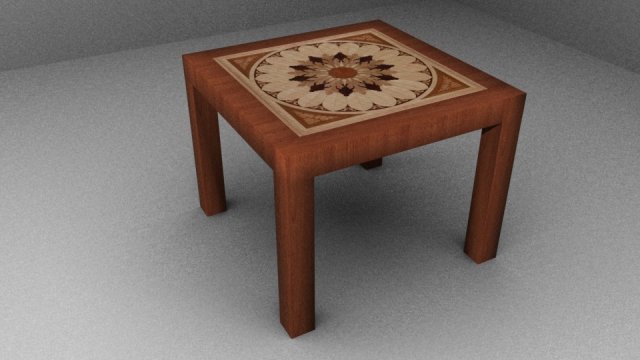 inlaid table Modèle 3D .c4d .max .obj .3ds .fbx .stl .blend 