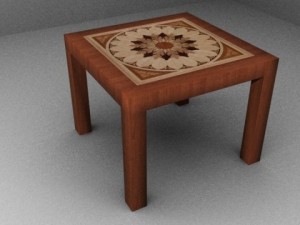 inlaid table Modèle 3D