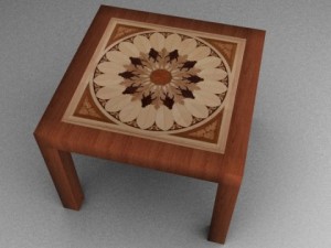 inlaid table Modèle 3D